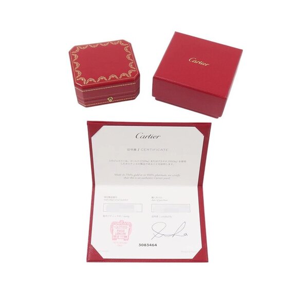 CARTIER Damour Earring Size Medium 18K White Gold B8041400 - Picture 10 of 10